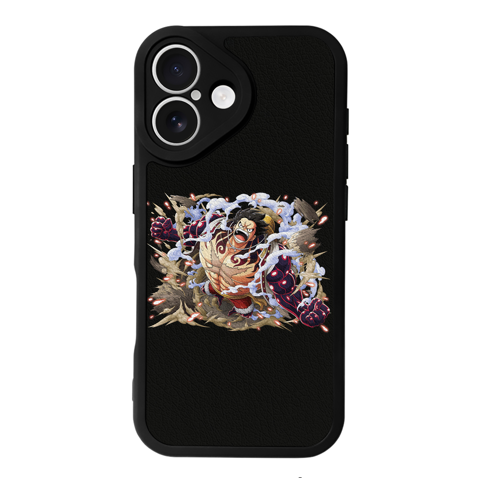 （画像用） ワンピース モンキー・D・ルフィ ONE PIECE Monkey D. Luffy 【iPhone 16シリーズ対応】シリコンスマホケース（レザー調） 材質：シリコン